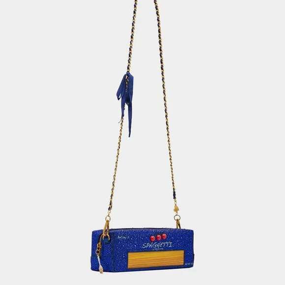 Betsey Johnson Kitsch Feelin Saucy Crossbody Bag Blue Multi NWT - Picture 7 of 12